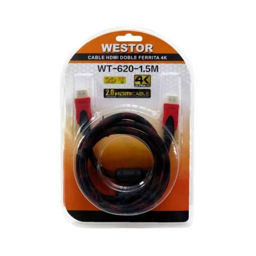 Westor WT-620-1.5M Westor Cable HDMI a HDMI mallado 1.5 metros WT-620-1.5M WESTOR