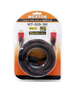 Cable Plug Stereo 3.5mm a 2 Plug RCA 1.8M WT-209 WESTOR 