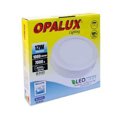 Westor OP-R129 Opalux Panel Circular 12W Luz Fría OP-R129 OPALUX