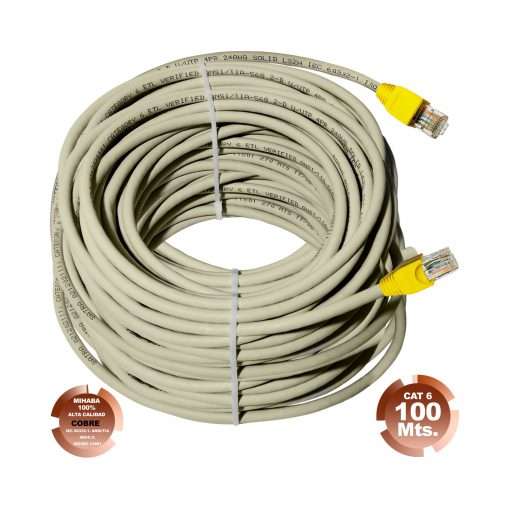 Westor MIHABA-LANCAT6-100MTS Satra Cable red internet UTP Cat 6 de 100Mts Gris armado de cobre SATRA