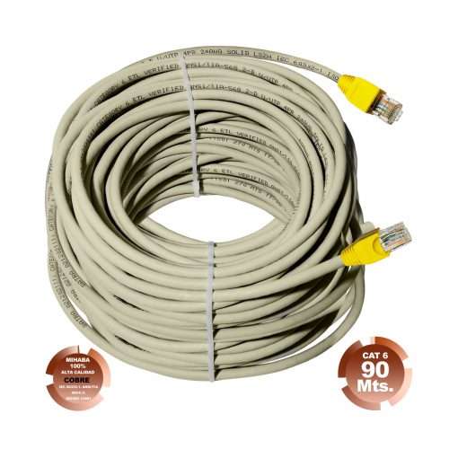 Westor MIHABA-LANCAT6-90MTS Satra Cable Red Internet UTP Cat 6 de 90Mts Gris armado de cobre SATRA