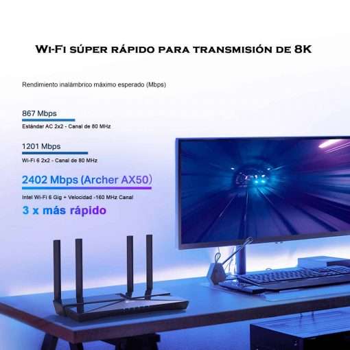 Westor ARCHER AX50 Tp-Link Router Gigabit Inalámbrico Banda Dual AX3000 Wi-Fi6 ARCHER AX50 TP-LINK