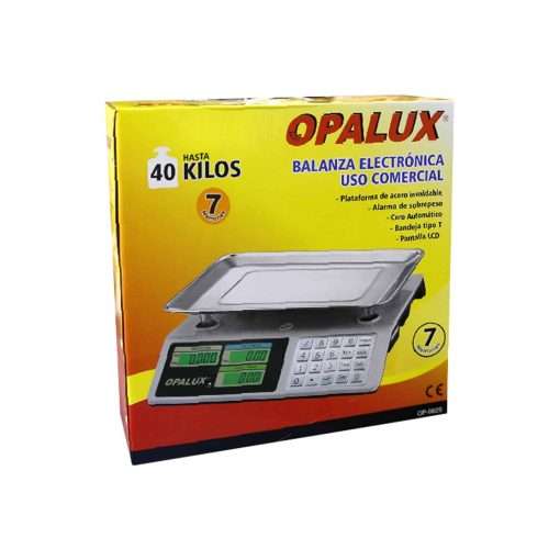 Westor OP-982S Opalux Balanza Digital Recargable 40Kg OP-982S OPALUX
