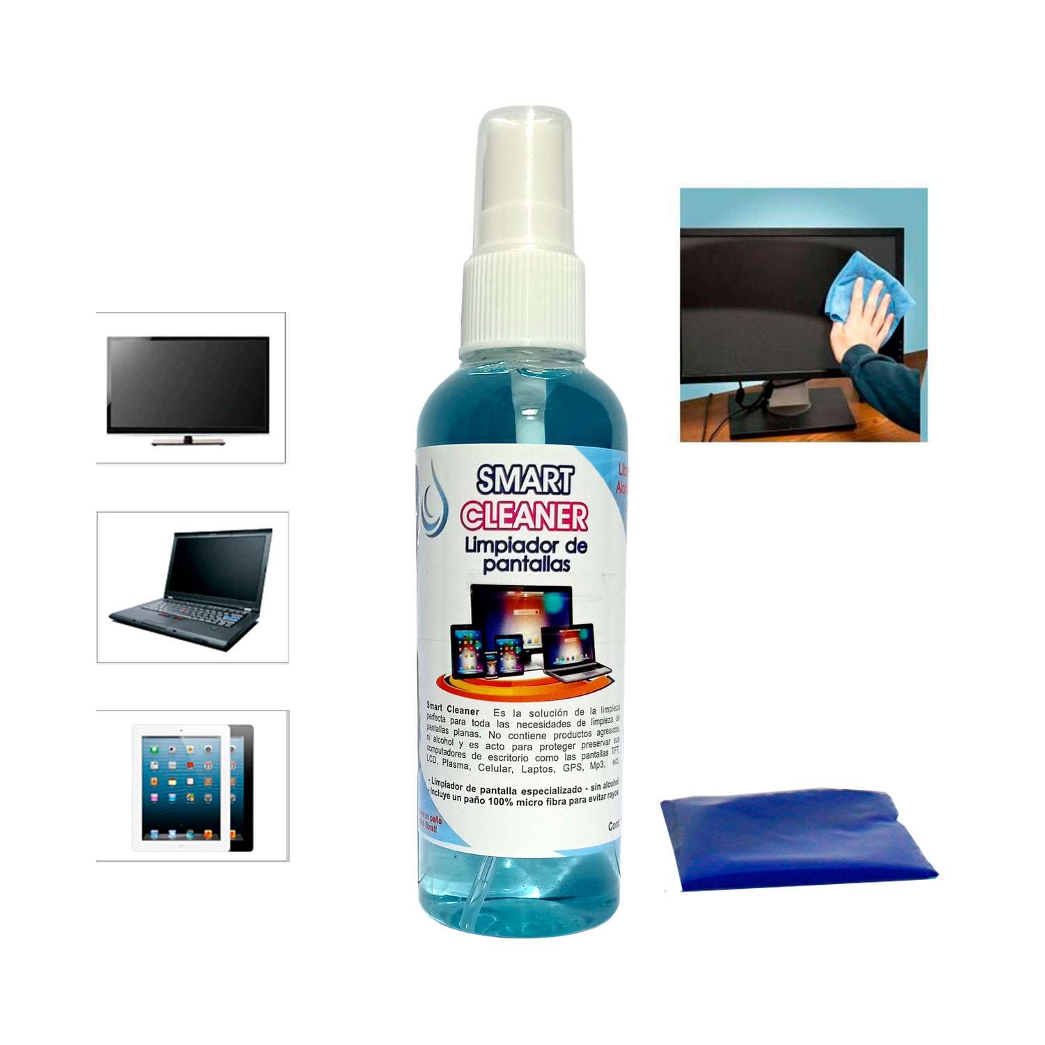 Kit de spray limpiador de pantalla, para pantallas LED y LCD, limpiador de  pantalla de TV, limpiador de laptop, limpiador de teléfono, limpiador de