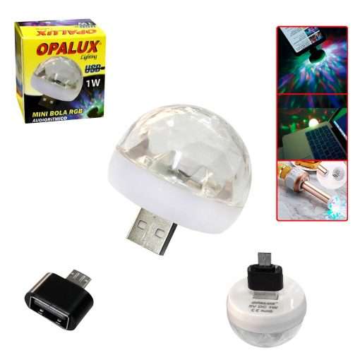 Westor OP-S12 Opalux Mini Bola RGB Audiorítmico para Celulares/PC OP-S12 OPALUX