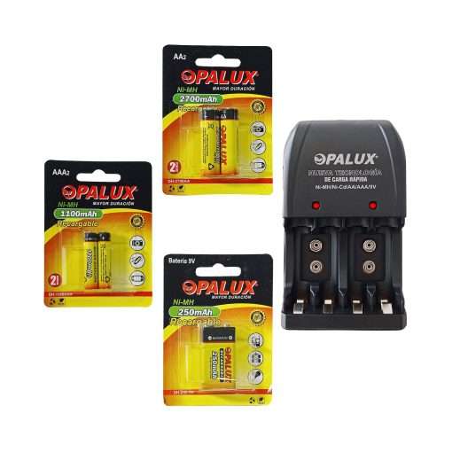 Westor MIHABA-AA9VAAACKIT4 Opalux Kit Cargador + Pilas + Baterías Recargables OPALUX