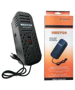 Westor WT-1000VAEXKIT3 Westor Estabilizador de voltaje 1000VA/600W 8 Salidas + Extensión