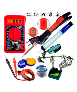 Kit Multímetro Multitester + Cautín + Soporte lupa + Succionador + Pasta + Estaño WT-850LUPAKIT6 WESTOR