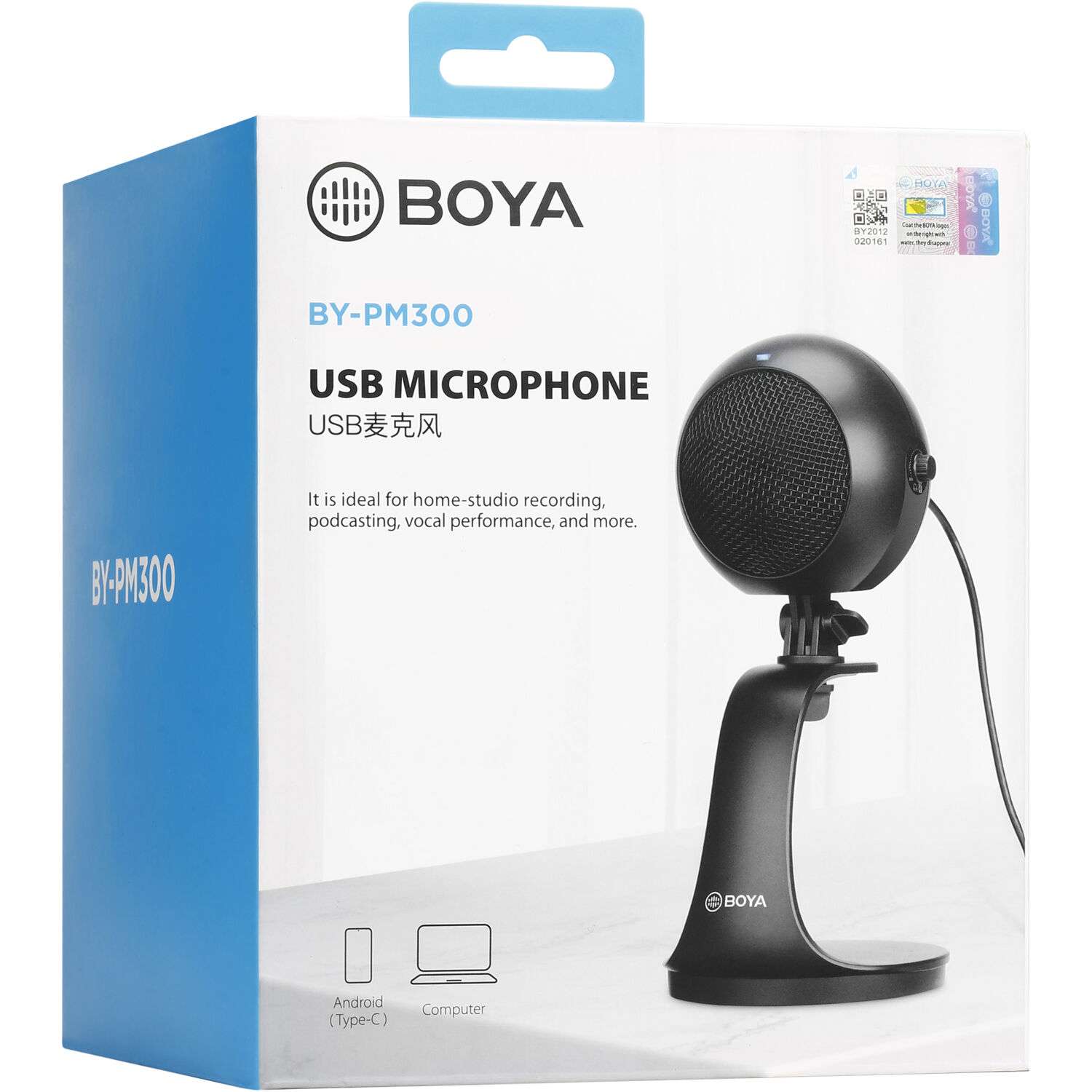 Micrófono de Estudio USB C/Soporte de Mesa BY-PM300 BOYA 