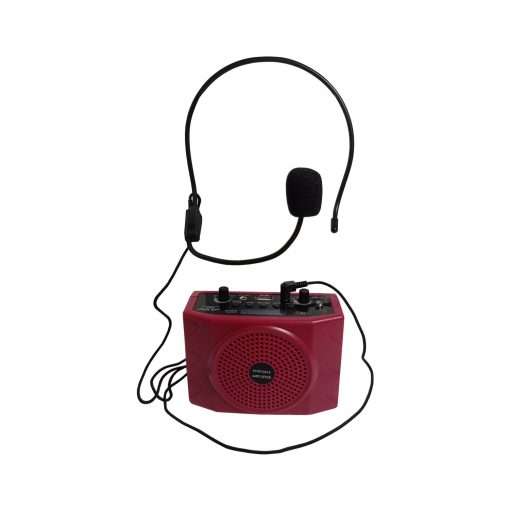 Westor JJ-91002-RED Genérico Mini Radio Portátil FM con Bluetooth, USB y Micrófono Tipo Vincha JJ-91002-RED