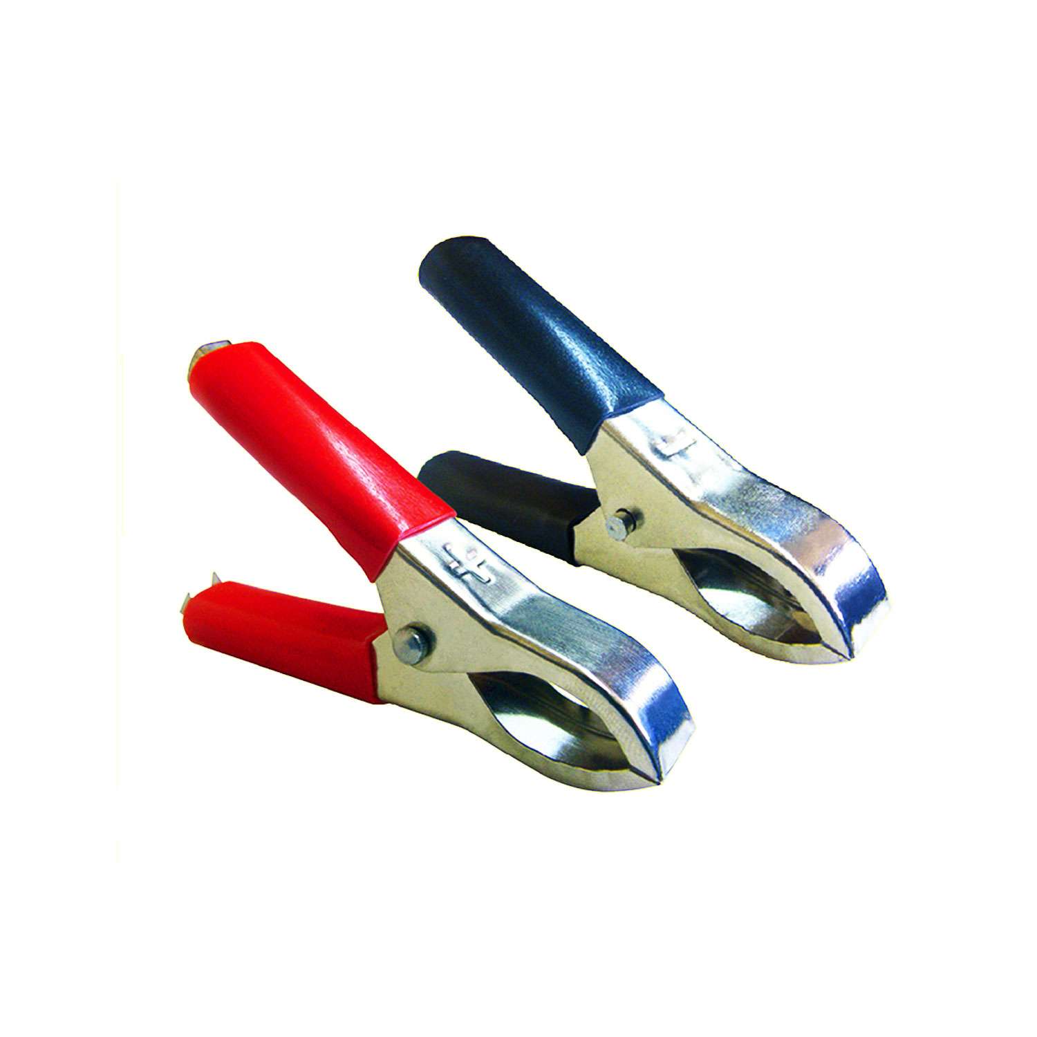  IIVVERR - Pinzas de cocodrilo con mango de plástico negro y  rojo, 2 unidades : Industrial y Científico