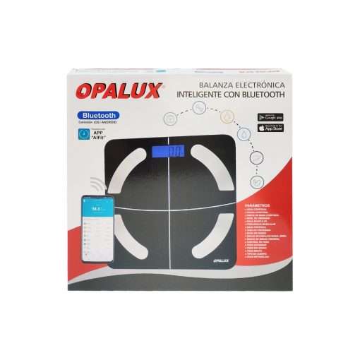 Westor OP-F60BK Opalux Balanza Digital Inteligente Bluetooth OP-F60BK OPALUX