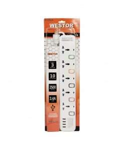 Westor WT-295USB Westor Supresor de Picos 5 Salidas + 4 Puertos USB WT-295USB WESTOR