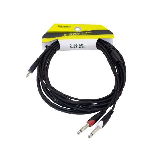 Westor BJJ212/6M SOUNDKING Cable 1 Plug Stereo 3.5mm a 2 Plug Mono 6 Metros BJJ212/6M SOUNDKING
