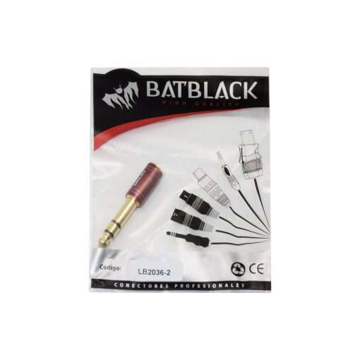 Westor LB2036-2 Batblack Adaptador Jack Stereo 3.5mm a Plug Stereo 6.3mm LB2036-2 BATBLACK