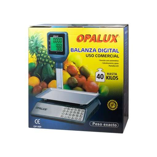 Westor OP-989 Opalux Balanza Digital Recargable 40Kg OP-989 OPALUX
