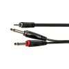 Westor MK6.0-A-10M Genérico Cable 1 Plug Stereo 3.5mm a 2 Plug Mono 6.3mm 2 Metros RAYC130L2 ROXTONE
