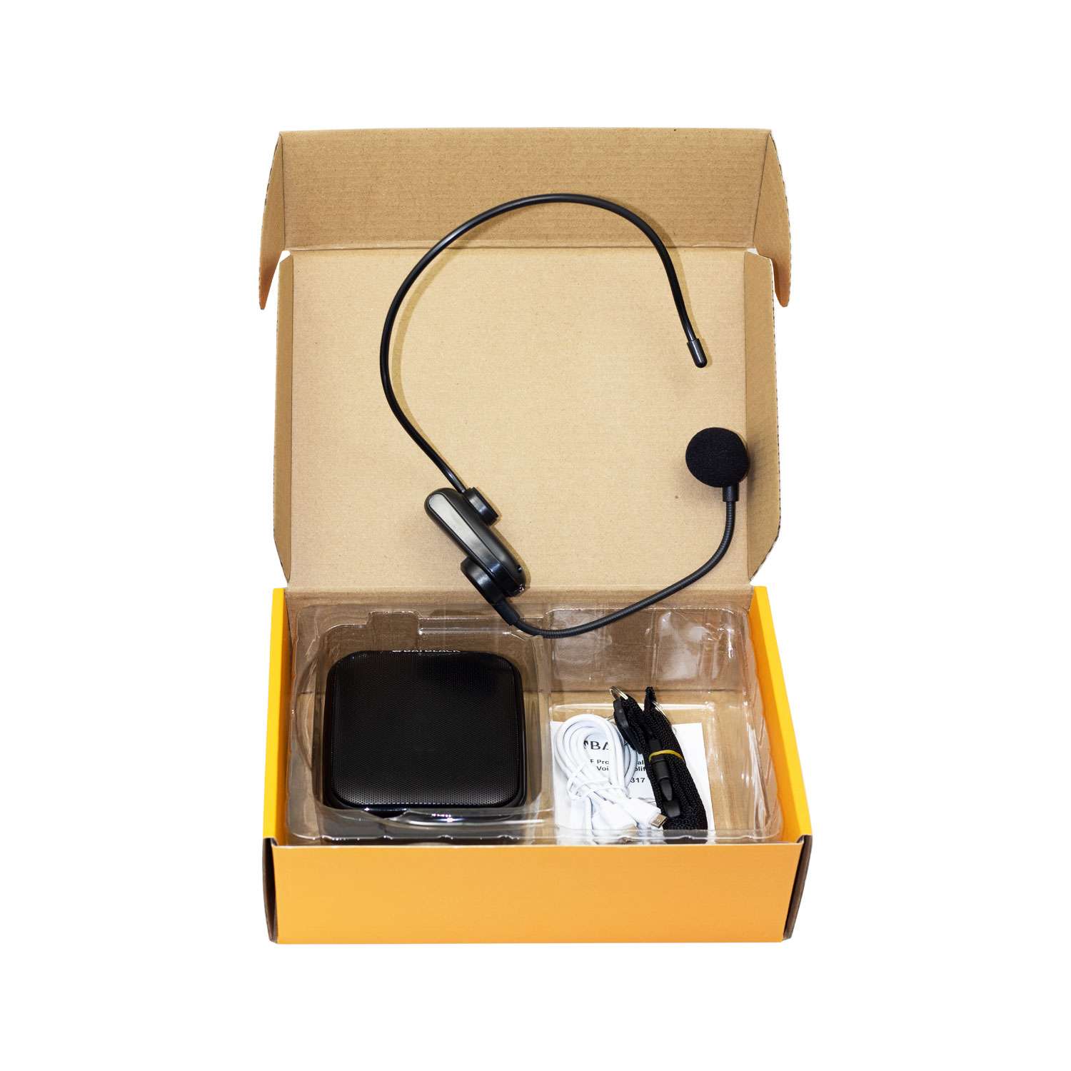Mini Radio Portátil FM con Bluetooth, USB y Micrófono Tipo Vincha  JJ-91001-BLUE 