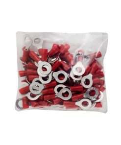 Westor RV-1.25-6 Genérico Terminal Aislado Tipo Anillo Rojo 1/4" 22-16AWG RV-1.25-6 x 100 Unidades