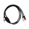 Westor BXJ101-1/1.5M SOUNDKING Cable 1 Plug Stereo 3.5mm a 2 Plug RCA 1.5 Metros BT-8241 BATBLACK