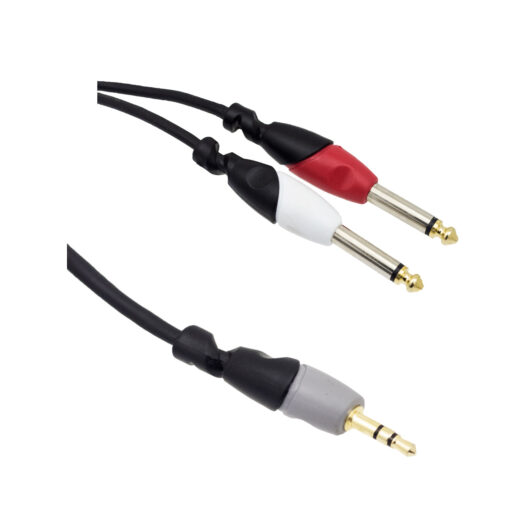 Westor BJJ304-1/1.5M SOUNDKING Cable 2 Plug Mono 6.3mm a 1 Plug Stereo 3.5mm con Filtro BJJ304-1/1.5M SOUNDKING