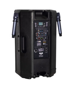Westor BT-5115A36-1 Batblack Parlante Amplificado 15" 6000W Recargable con Bluetooth, FM, USB, SD CARD, 2 Micrófonos Inalámbricos y Pedestal BT-5115A36-1 BATBLACK