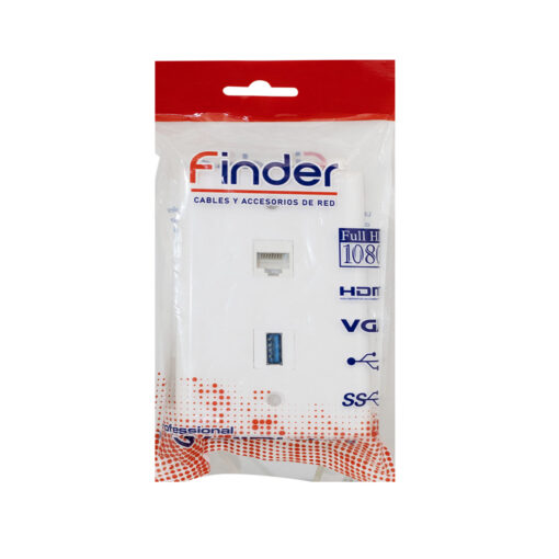 Westor TM-XJY003 Finder Placa de Red Rj45 Cat 5e + Toma USB TM-XJY003 FINDER