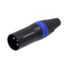 Westor CX3M010N SOUNDKING Plug Canon XLR 3 Pines Negro Anillo Azul LN-1032-2BL L&N-ACOUSTICS
