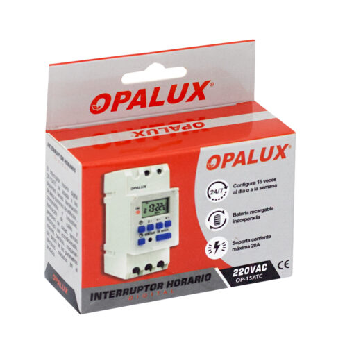 Westor OP-15ATC Opalux Interruptor Horario digital OP-15ATC OPALUX