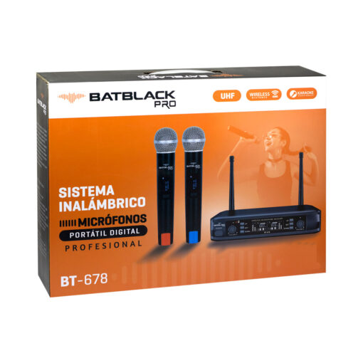 Westor BT-678 Batblack Micrófono Inalámbrico Doble UHF BT-678 BATBLACK PRO