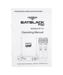 Micrófono UHF Doble con Bluetooth UHF BT-772 BATBLACK 7 Westor BT-772 Batblack Micrófono UHF Doble con Bluetooth UHF BT-772 BATBLACK