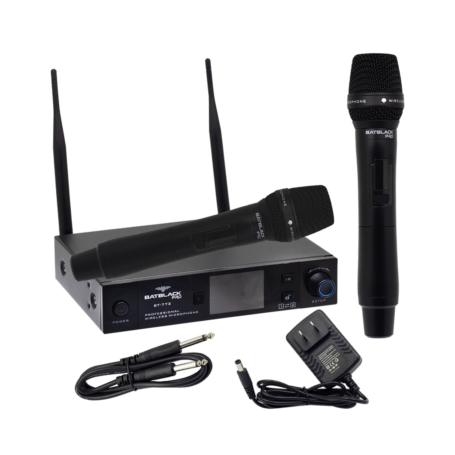BT-772-8 Westor BT-772 Batblack Micrófono UHF Doble con Bluetooth UHF BT-772 BATBLACK