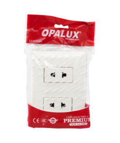 Westor BM1202 Opalux Tomacorriente Universal Doble Dado 2 Polos BM1202 OPALUX