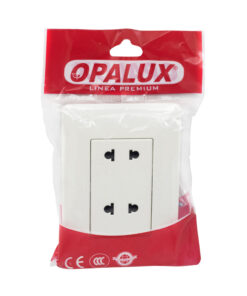 Westor BM1204 Opalux Tomacorriente Doble Universal 2 Polos BM1204 OPALUX