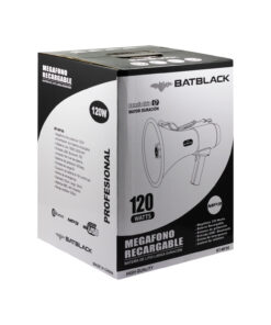 Westor BT-MF98 Batblack Megáfono Recargable 120W con Sistema de Grabación, Sirena, Bluetooth y USB BT-MF98 BATBLACK