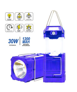 Luz De Camping Con Carga Solar BS-L3030 BOSSNEY