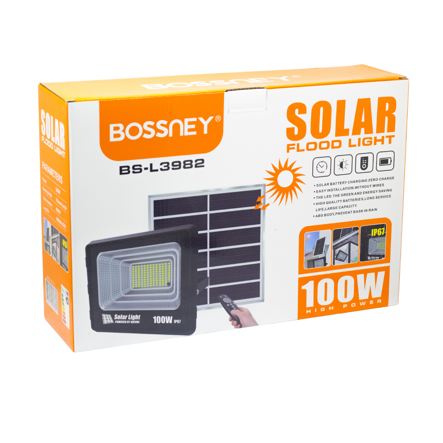 BS-L3982 10 Westor BS-L3982 Bossney Reflector Solar LED de 100W BS-L3982 BOSSNEY