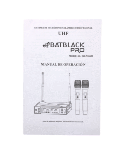 Micrófono Profesional Inalámbrico UHF Doble Bt-M8822 BATBLACK 10 Westor BT-M8822 Batblack Micrófono Profesional Inalámbrico UHF Doble Bt-M8822 BATBLACK