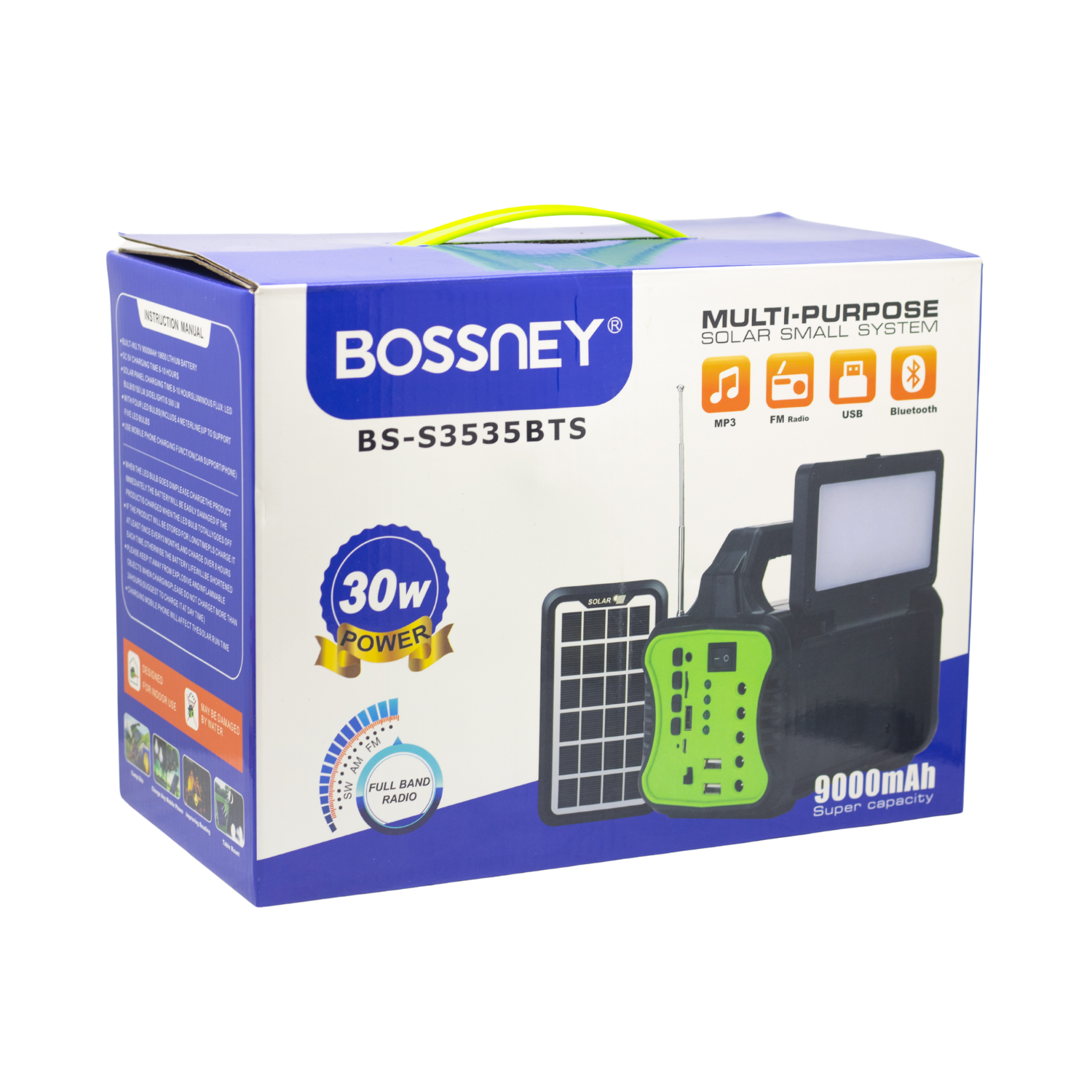 BT-S3535BTS 8 Westor BS-S3535BTS Bossney Kit Parlante Y Sistema De Energía Con Panel Solar BS-S3535BTS BOSSNEY