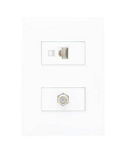 Placa de Pared Coaxial y Red Cat5 KF2285 OPALUX