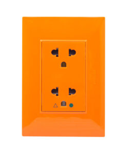 Tomacorriente Doble Universal + Tierra KF6208TR.ORG OPALUX