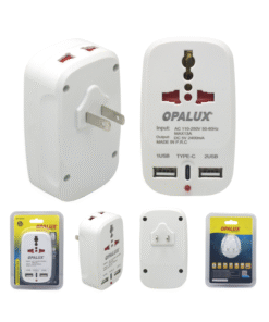 Adaptador Múltiple 2 Entradas Tipo A + 1 Tipo C OP-823AC OPALUX