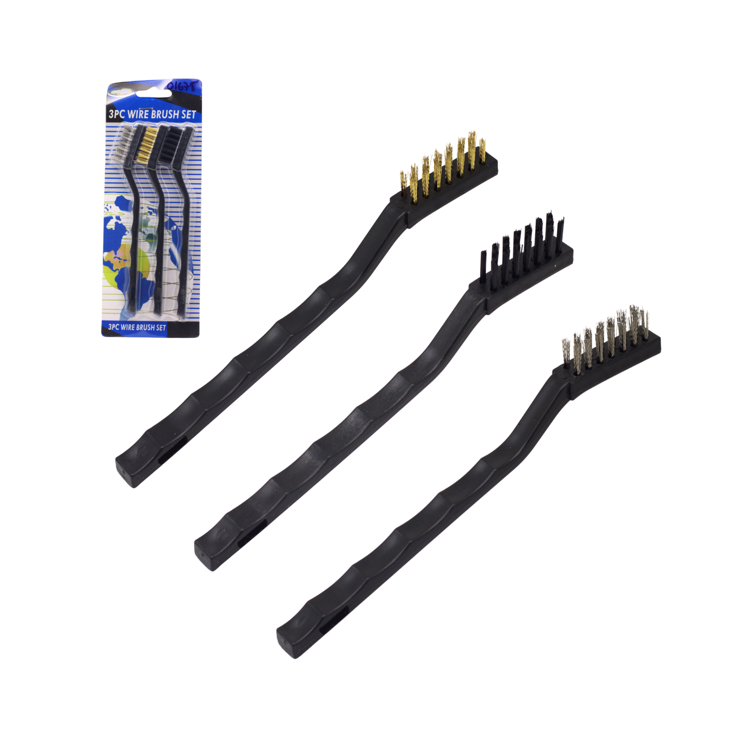 01675 1 Westor 01675 Genérico Set 3 Cepillos de Alambre 01675