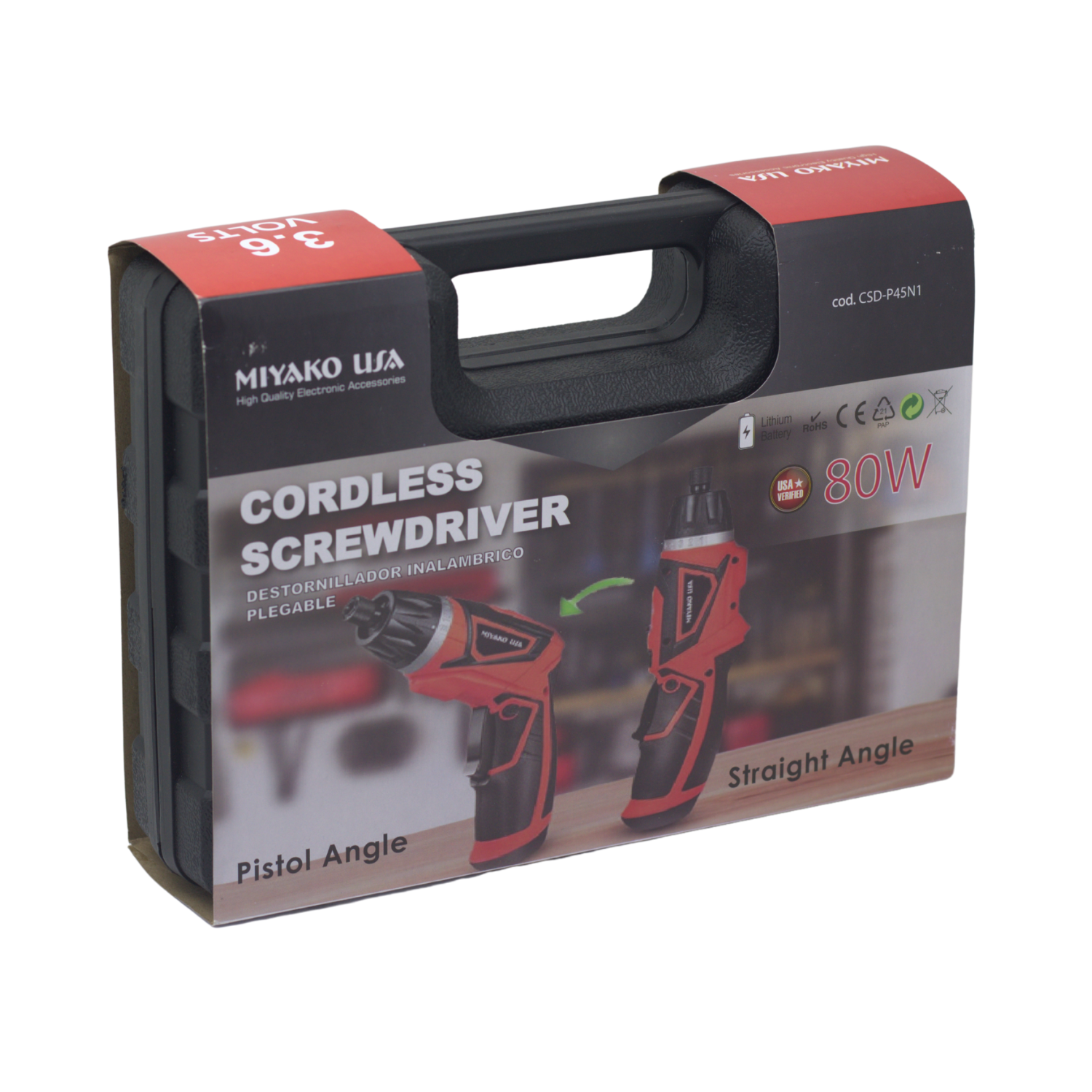 CSD-P45N1 9 Westor CSD-P45N1 Miyako Set De Atornillador Inalámbrico Con Perilleros 45 En 1 CSD-P45N1 MIYAKO USA