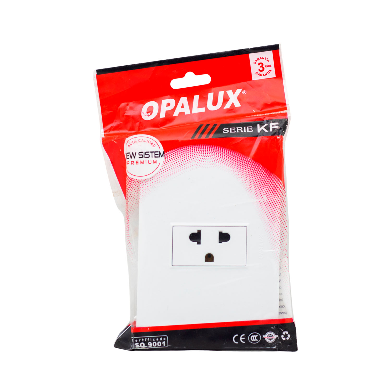 KF2105 Westor KF2105 Opalux Tomacorriente con Línea a Tierra KF2105 OPALUX