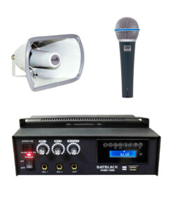 Kit Amplificador + Bocina 10"x6.5" + Micro MIHABA-PBJ3