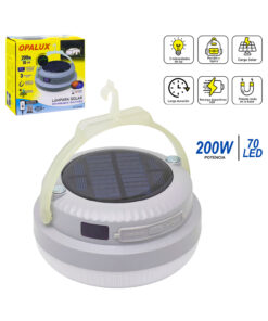 Lámpara Portátil Recargable con Panel Solar 200W OP-FD200W OPALUX