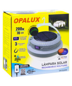 Westor OP-FD200W Opalux Lámpara Portátil Recargable con Panel Solar 200W OP-FD200W OPALUX