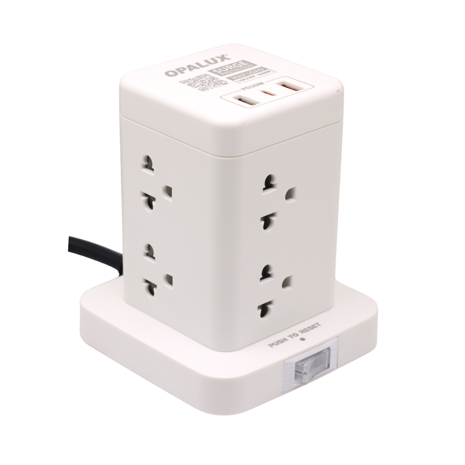 OP-TW8 6 Westor OP-TW8 Opalux Adaptador Tipo Torre De 8 Tomas + 2 USB Tipo A + 1 Usb Tipo C OP-TW8 OPALUX
