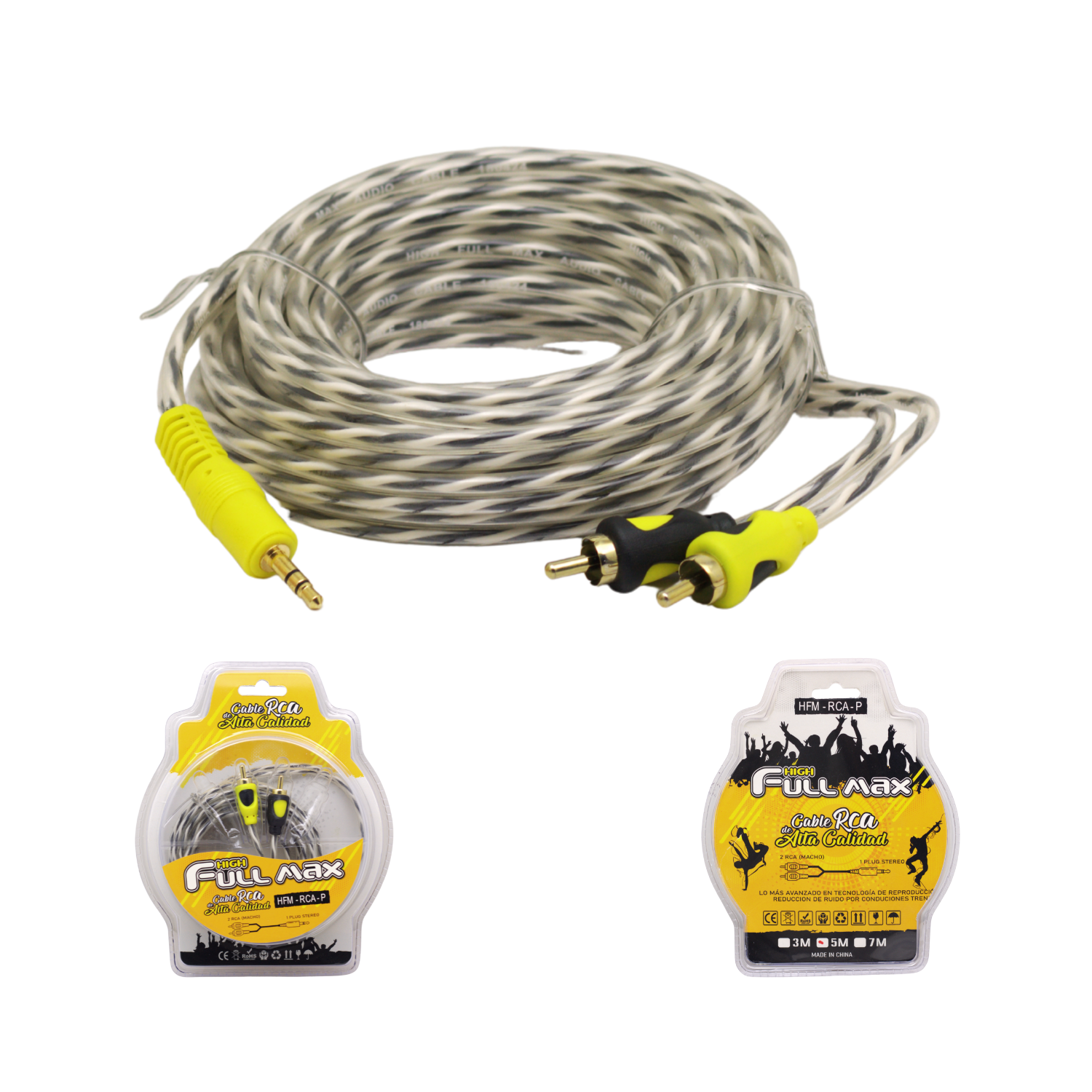 HFM-RCA-P (5M) 1 Westor HFM-RCA-P (5M) High Full Max Cable x2 RCA a Plug Stereo 3.5mm HFM-RCA-P (5M) HIGH FULL MAX